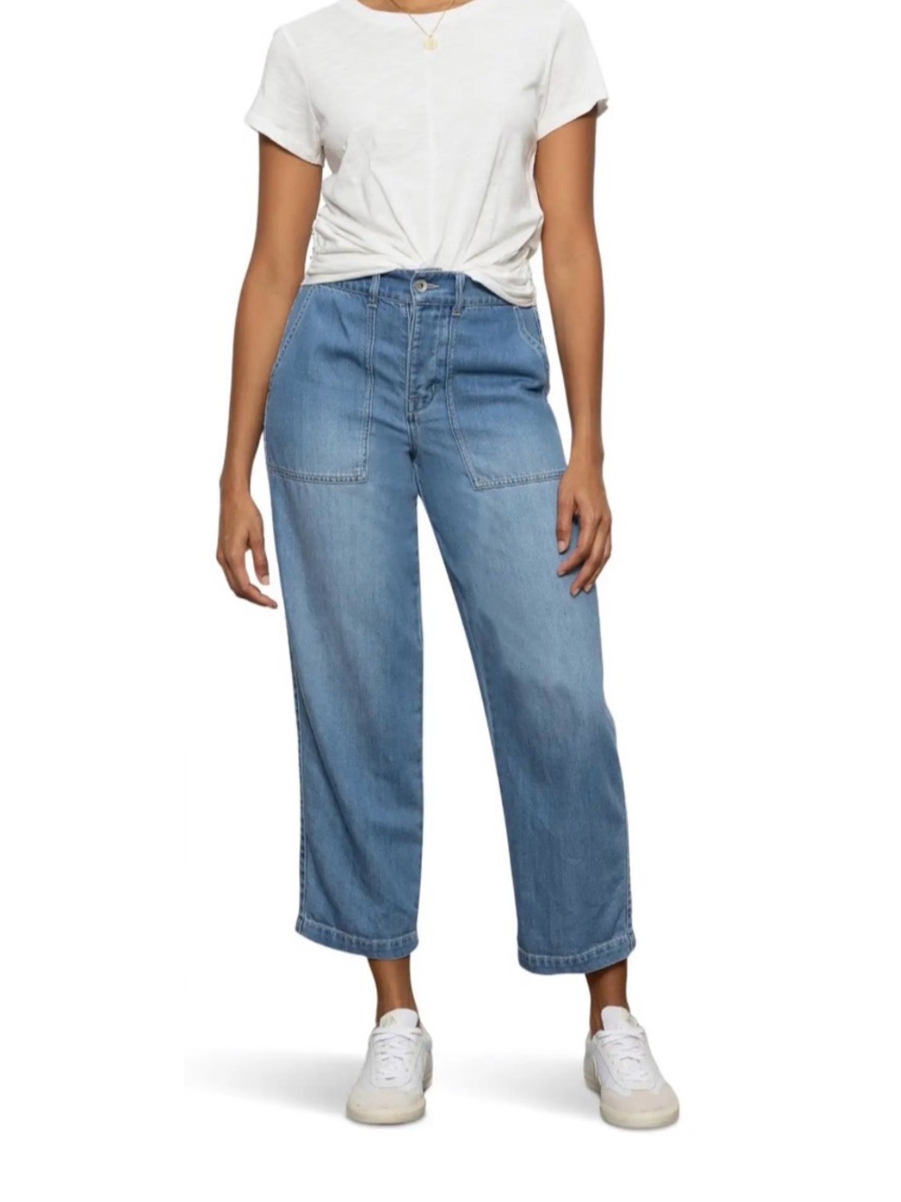 Sanctuary Light Blue Cropped Wide-Leg Jeans